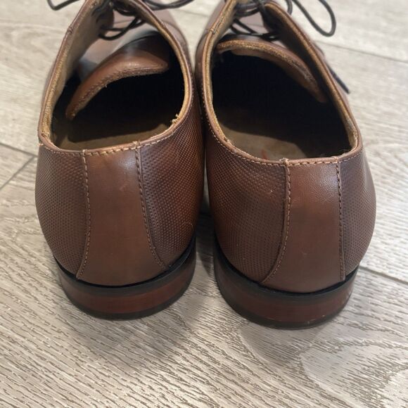 Florsheim Kierland‎ Men\'s 8.5 Oxford CognacBrown Plain Toe Derby Shoes 11751